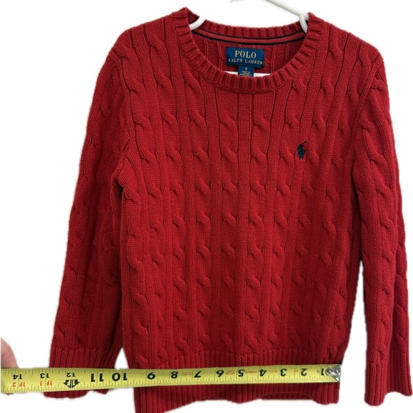 Polo by Ralph Lauren Men's Vibrant Red Crewneck Sweater - Picture 2 of 5